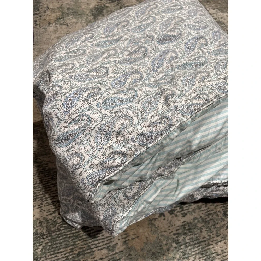 Ralph Lauren Paisley And‎ Stripe 2 Sided Comforter Queen